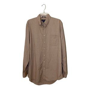 Lands End Tan Original Oxford Button Down SZ 36T